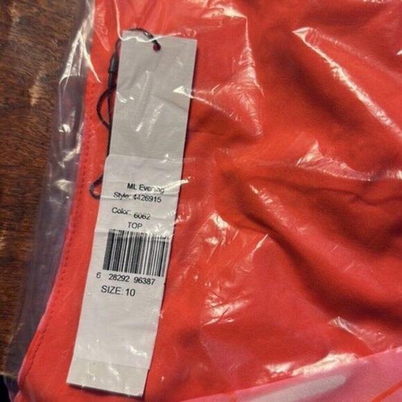 ML Monique Lhuillier Printed Taffeta Crop Top 10 - Picture 9 of 11